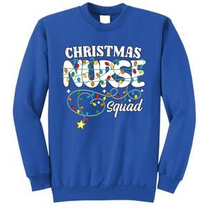 Christmas Nurse Squad Party Cute Nursing Np Rn Xmas Lights Gift Sweatshirt