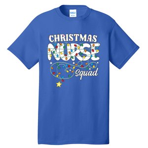 Christmas Nurse Squad Party Cute Nursing Np Rn Xmas Lights Gift Tall T-Shirt