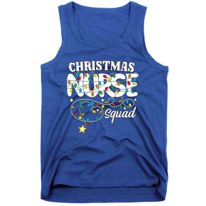 Christmas Nurse Squad Party Cute Nursing Np Rn Xmas Lights Gift Tank Top