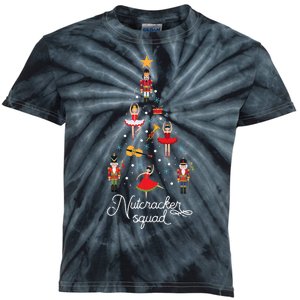 Christmas Nutcracker Squad Ballet Dance Kids Tie-Dye T-Shirt