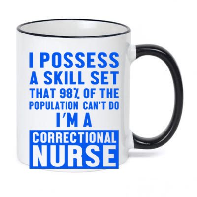 Correctional Nurse Skill Set Nursing Rn Gift 11oz Black Color Changing Mug