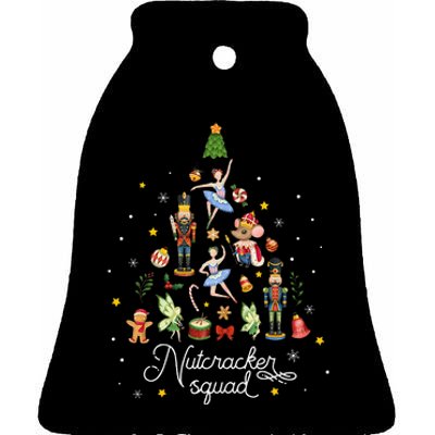 Christmas Nutcracker Squad Ballet Dance Ceramic Bell Ornament