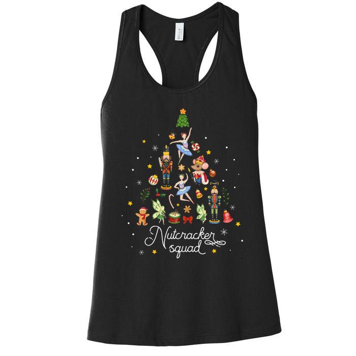 Christmas Nutcracker Squad Ballet Dance Women's Racerback Tank