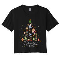 Christmas Nutcracker Squad Ballet Dance Women's Crop Top Tee