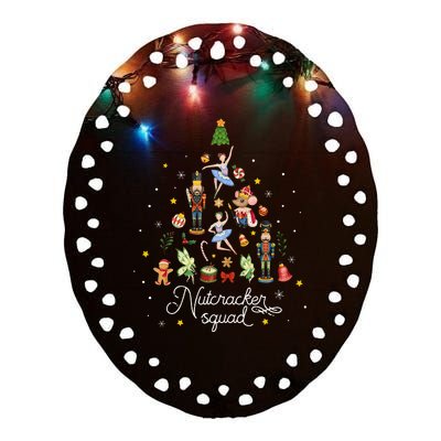 Christmas Nutcracker Squad Ballet Dance Ceramic Oval Ornament