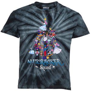 Christmas Nutcracker Squad Ballet Dance Kids Tie-Dye T-Shirt