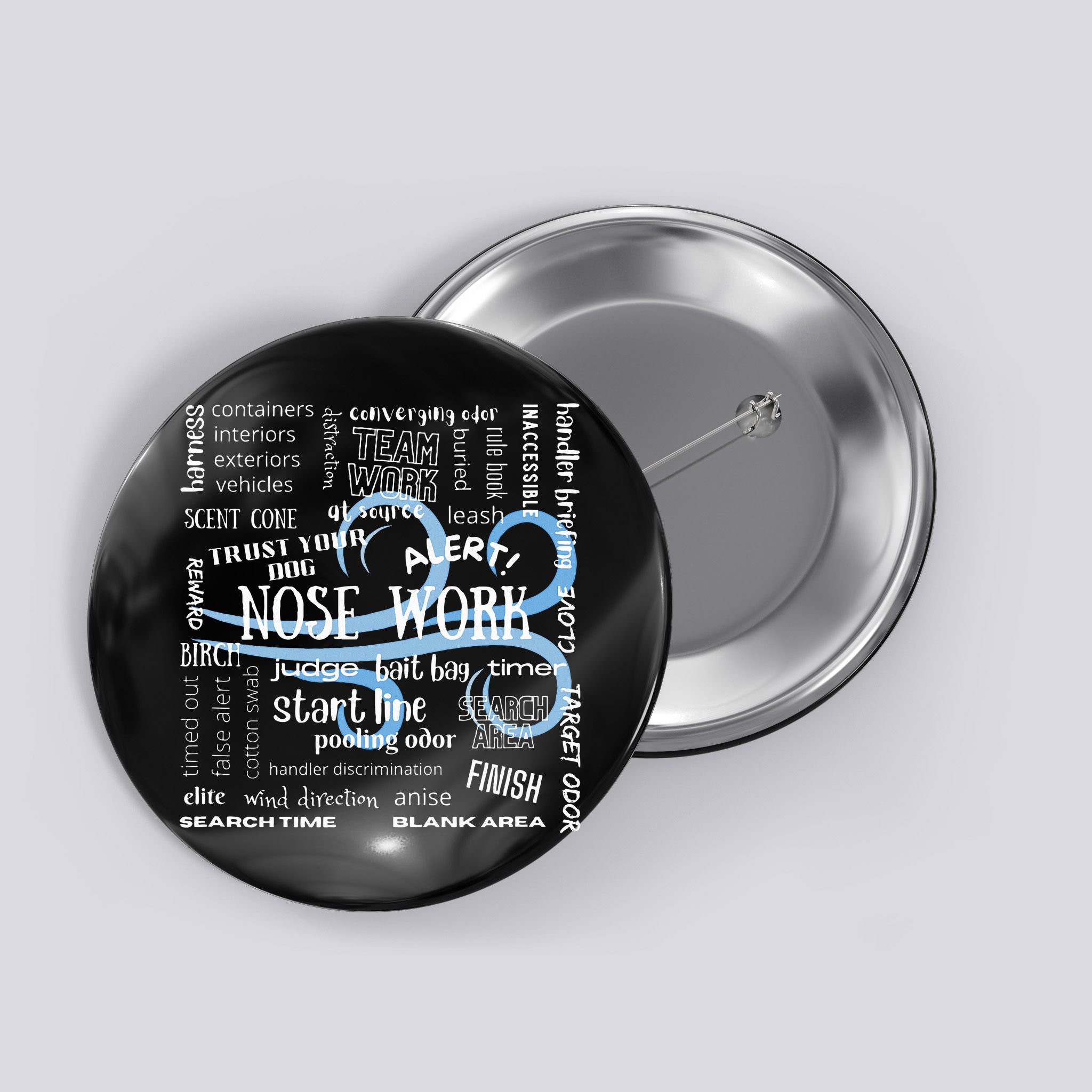 Canine Nosework Sniffer Dog Button