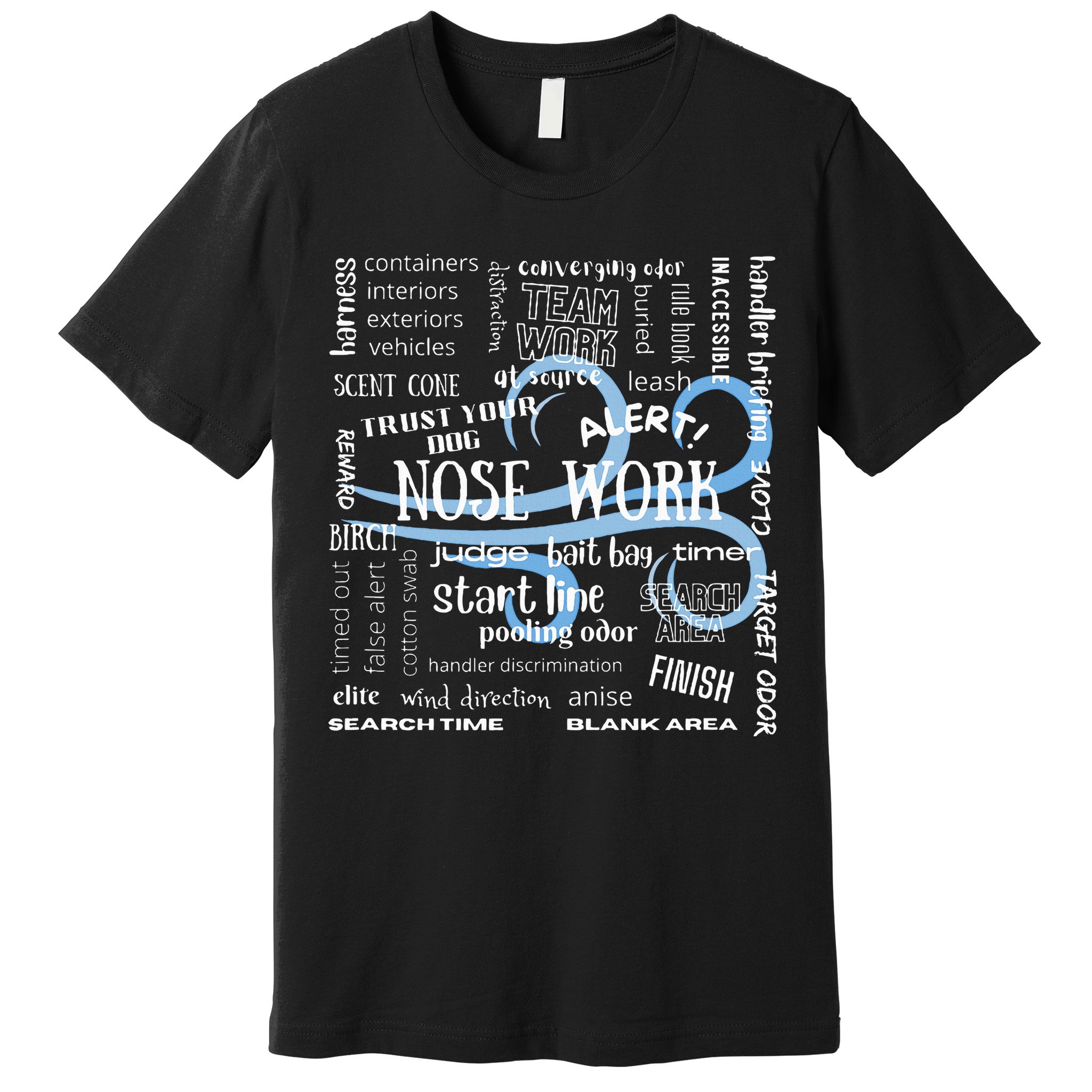 Canine Nosework Sniffer Dog Premium T-Shirt