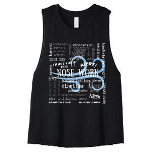 Canine Nosework Sniffer Dog Women's Racerback Cropped Tank