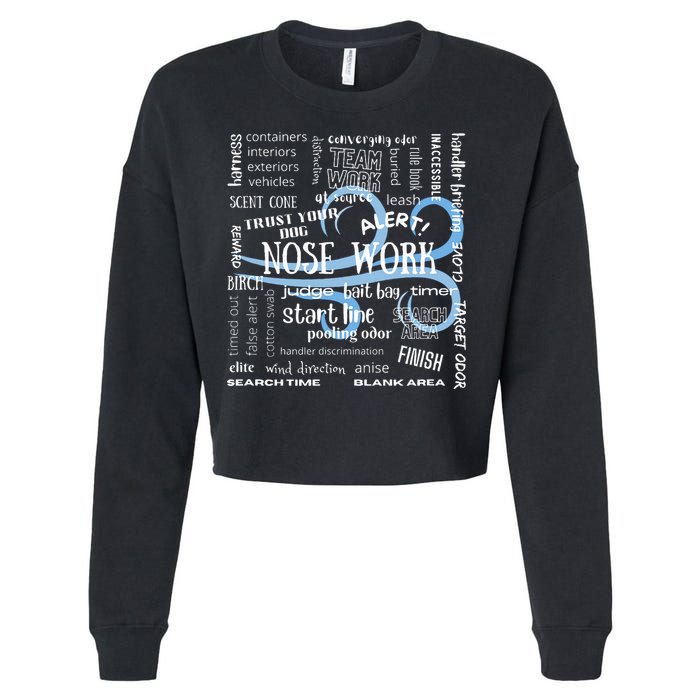 Canine Nosework Sniffer Dog Cropped Pullover Crew