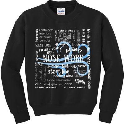 Canine Nosework Sniffer Dog Kids Sweatshirt