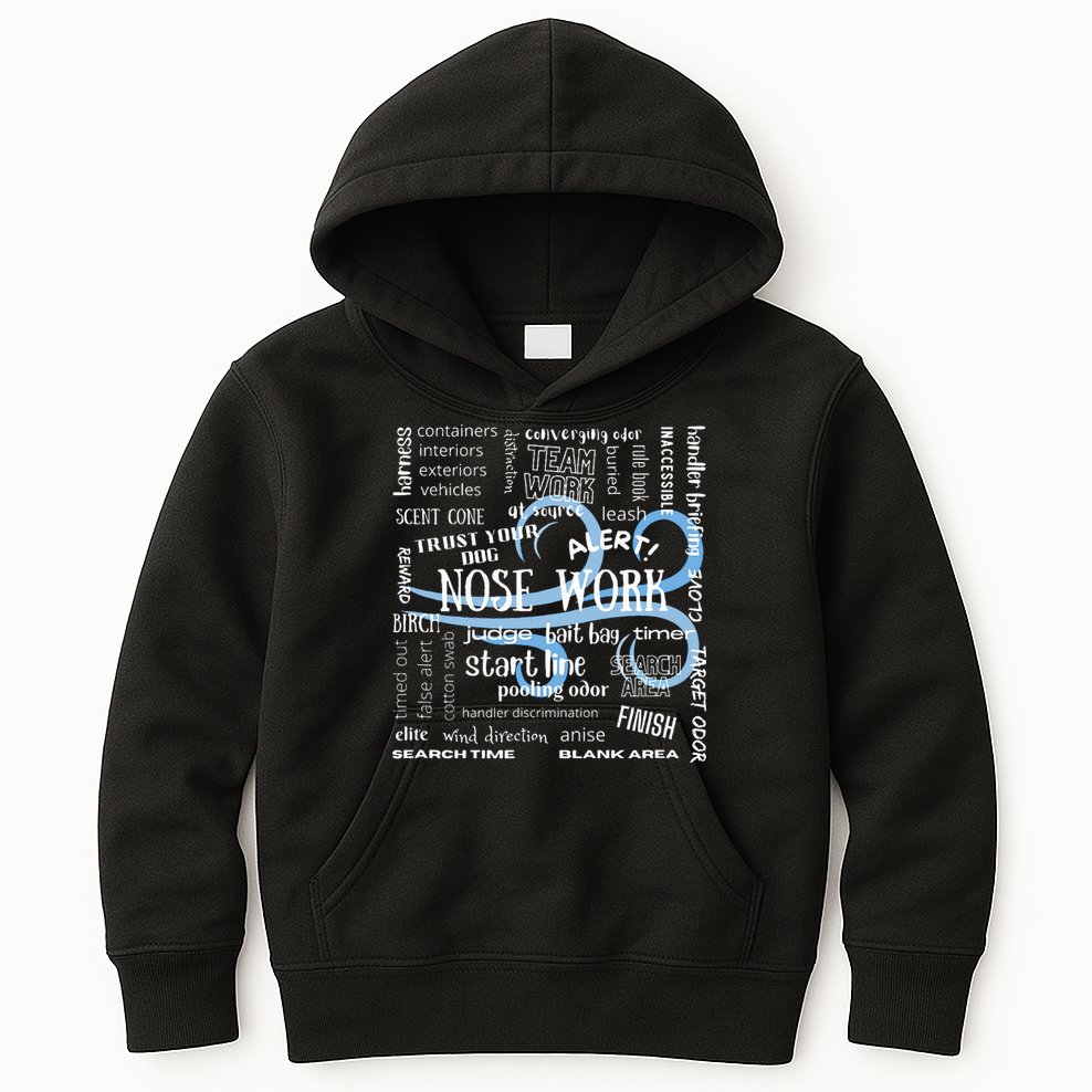 Canine Nosework Sniffer Dog Kids Hoodie