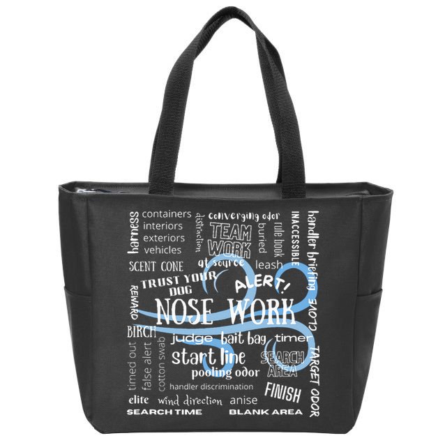Canine Nosework Sniffer Dog Zip Tote Bag