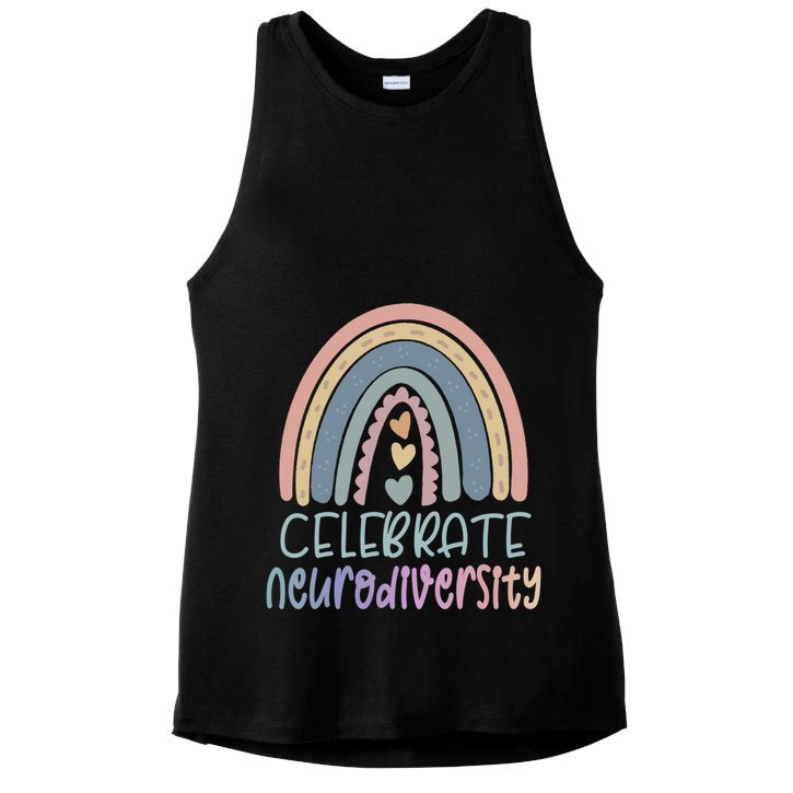 Celebrate Neurodiversity Tal Health Autism Awareness Gift Ladies PosiCharge Tri-Blend Wicking Tank
