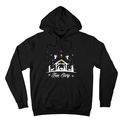 Christmas Nativity True Story Nativity Scene Gifts Hoodie