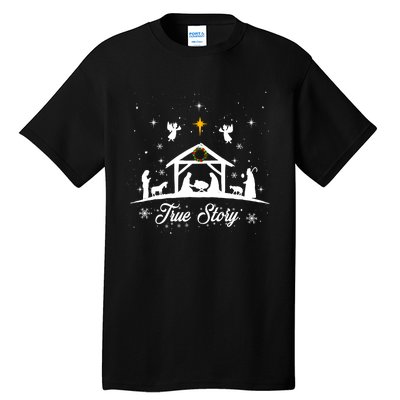 Christmas Nativity True Story Nativity Scene Gifts Tall T-Shirt