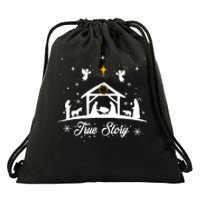 Christmas Nativity True Story Nativity Scene Gifts Drawstring Bag