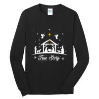 Christmas Nativity True Story Nativity Scene Gifts Tall Long Sleeve T-Shirt