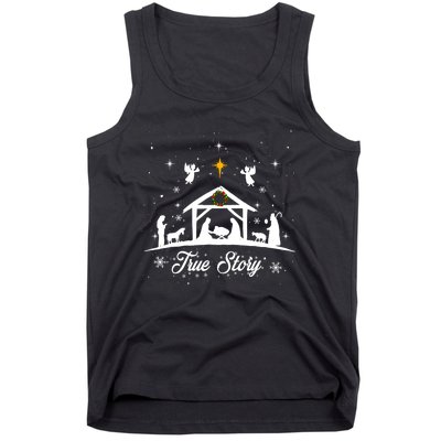 Christmas Nativity True Story Nativity Scene Gifts Tank Top