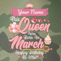 Please Delete! Custom Name This Queen Was Born In March Happy Birthday To Me Legacy Tie Dye Trucker Hat