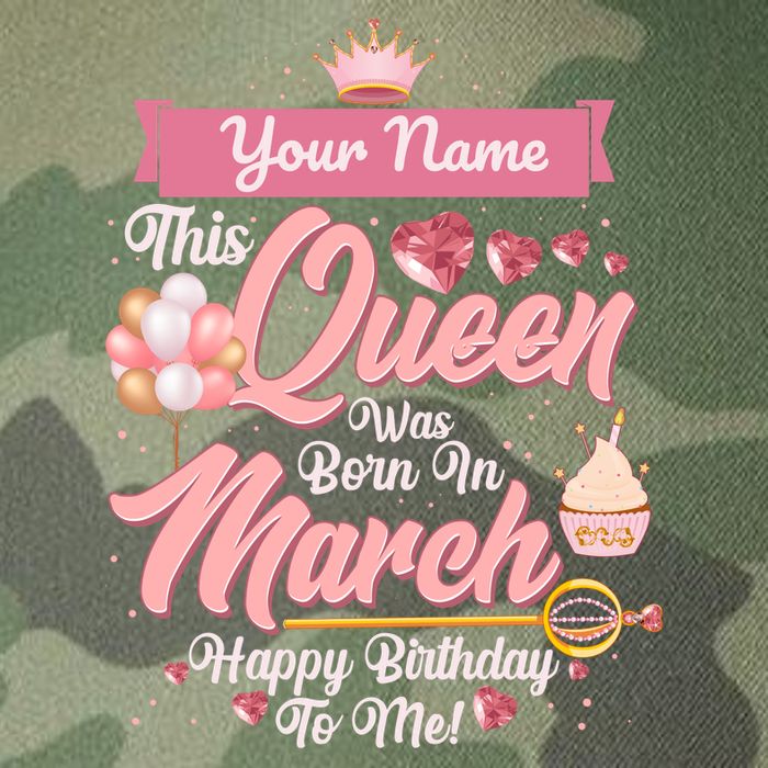 Please Delete! Custom Name This Queen Was Born In March Happy Birthday To Me Legacy Tie Dye Trucker Hat