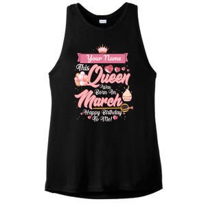 Please Delete! Custom Name This Queen Was Born In March Happy Birthday To Me Ladies PosiCharge Tri-Blend Wicking Tank