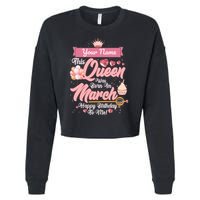 Please Delete! Custom Name This Queen Was Born In March Happy Birthday To Me Cropped Pullover Crew