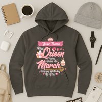 Please Delete! Custom Name This Queen Was Born In March Happy Birthday To Me Hoodie