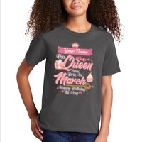Please Delete! Custom Name This Queen Was Born In March Happy Birthday To Me Kids T-Shirt