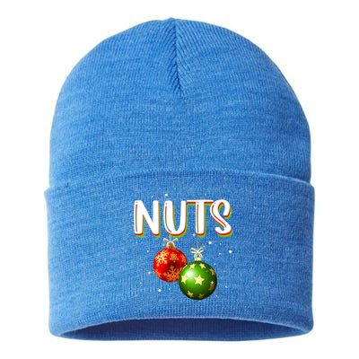 Chest Nuts Tee Christmas Matching Couples Chestnuts Xmas Great Gift Sustainable Knit Beanie