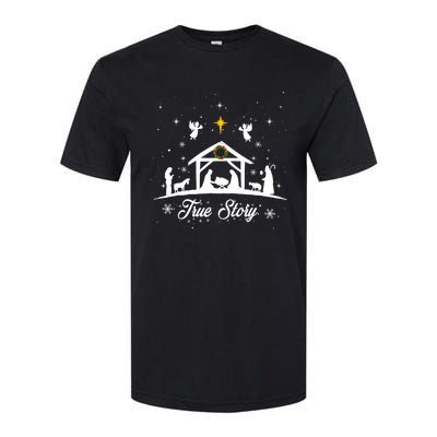 Christmas Nativity True Story Nativity Scene Gifts Softstyle® CVC T-Shirt