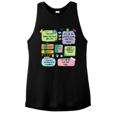 Counselor Note To Self Mental Health School Ladies PosiCharge Tri-Blend Wicking Tank