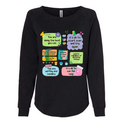 Counselor Note To Self Mental Health School Womens California Wash Sweatshirt