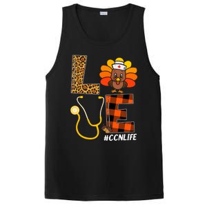 Ccn Nurse Turkey Thanksgiving Day Love Nurse Life Fall Meaningful Gift PosiCharge Competitor Tank