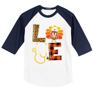 Ccn Nurse Turkey Thanksgiving Day Love Nurse Life Fall Meaningful Gift Baseball Sleeve Shirt