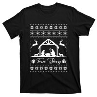 Christmas Nativity True Nativity Story Scene Ugly Sweater T-Shirt