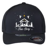 Christmas Nativity True Story Nativity Scene Family Matching  Flexfit Unipanel Trucker Cap