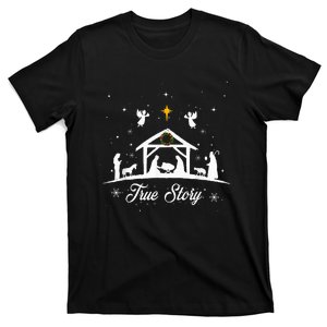 Christmas Nativity True Story Nativity Scene Family Matching  T-Shirt