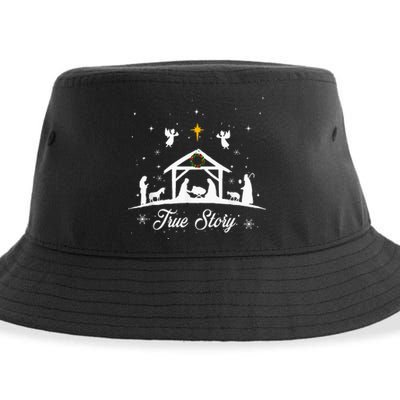 Christmas Nativity True Story Nativity Scene Family Matching  Sustainable Bucket Hat