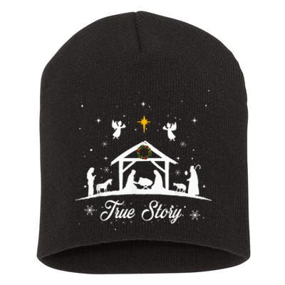 Christmas Nativity True Story Nativity Scene Family Matching  Short Acrylic Beanie