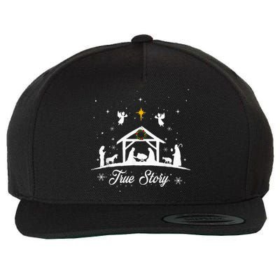 Christmas Nativity True Story Nativity Scene Family Matching  Wool Snapback Cap