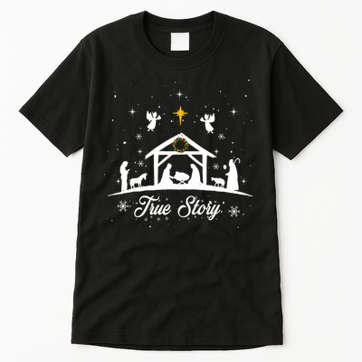 Christmas Nativity True Story Nativity Scene Gifts Tall T-Shirt