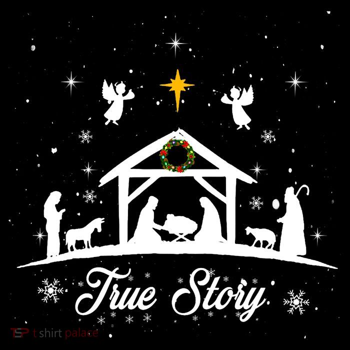 Christmas Nativity True Story Nativity Scene Gifts Tall T-Shirt