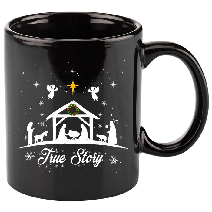 Christmas Nativity True Story Nativity Scene Gifts 11oz C Handle Ceramic Mug