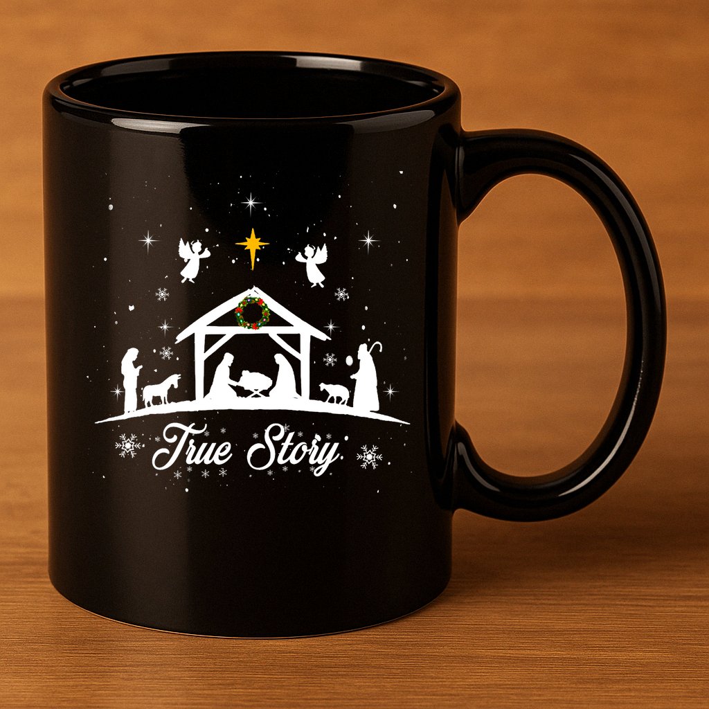 Christmas Nativity True Story Nativity Scene Gifts 11oz C Handle Ceramic Mug