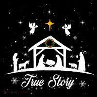 Christmas Nativity True Story Nativity Scene Gifts Flatbill Hat