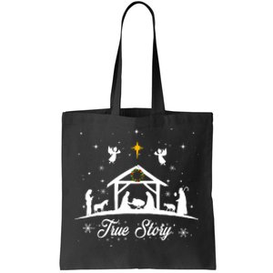 Christmas Nativity True Story Nativity Scene Gifts Tote Bag