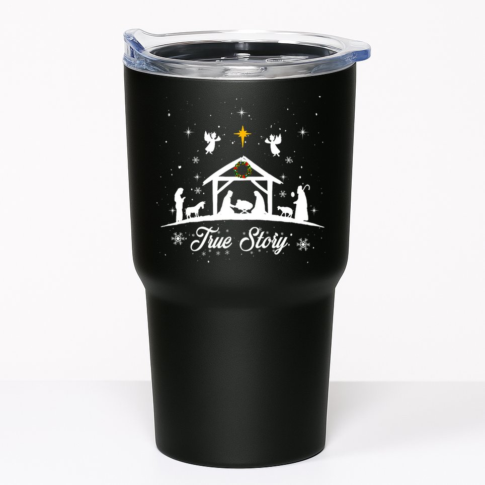 Christmas Nativity True Story Nativity Scene Gifts Tumbler