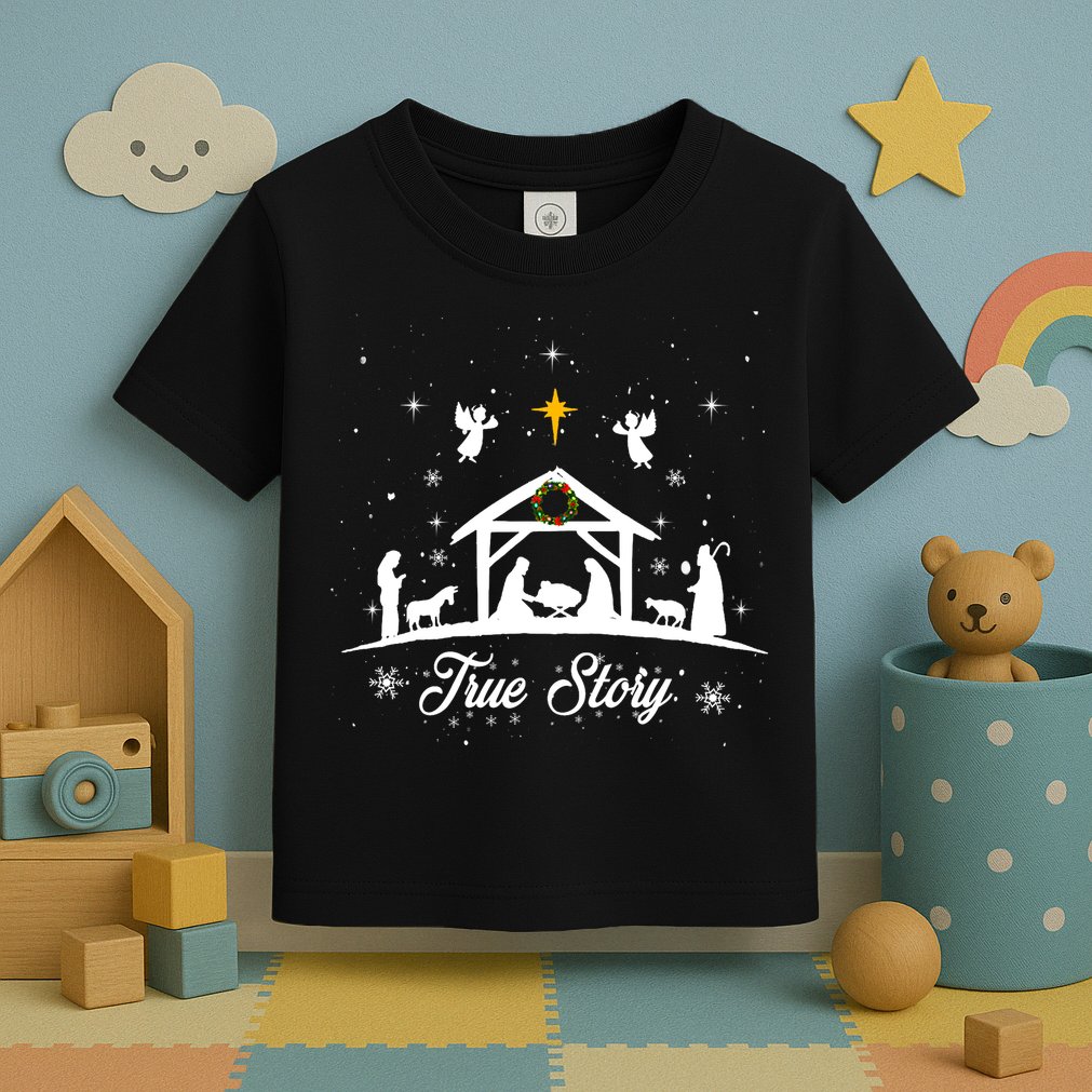 Christmas Nativity True Story Nativity Scene Gifts Toddler T-Shirt