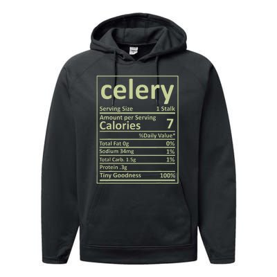 Celery Nutrition Thanksgiving Costume Food Facts Xmas Performance Fleece Hoodie